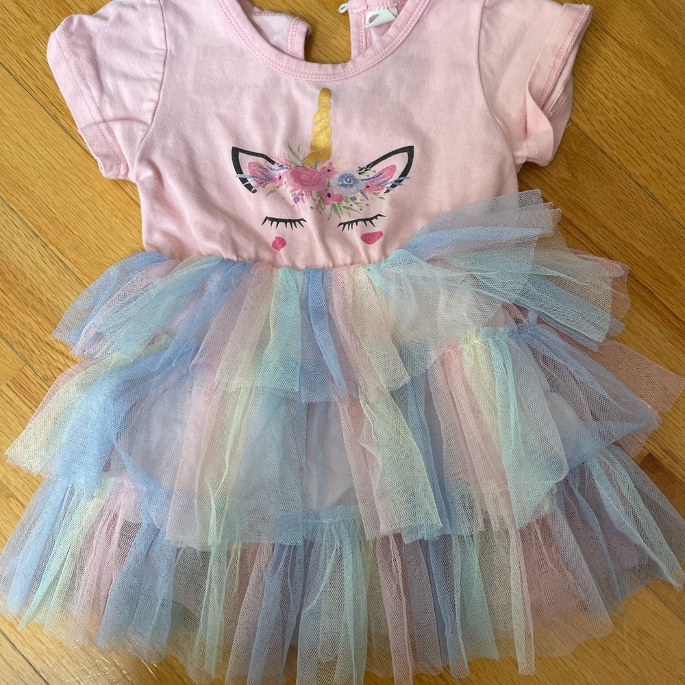 Pink Unicorn Tulle Dress for Kids